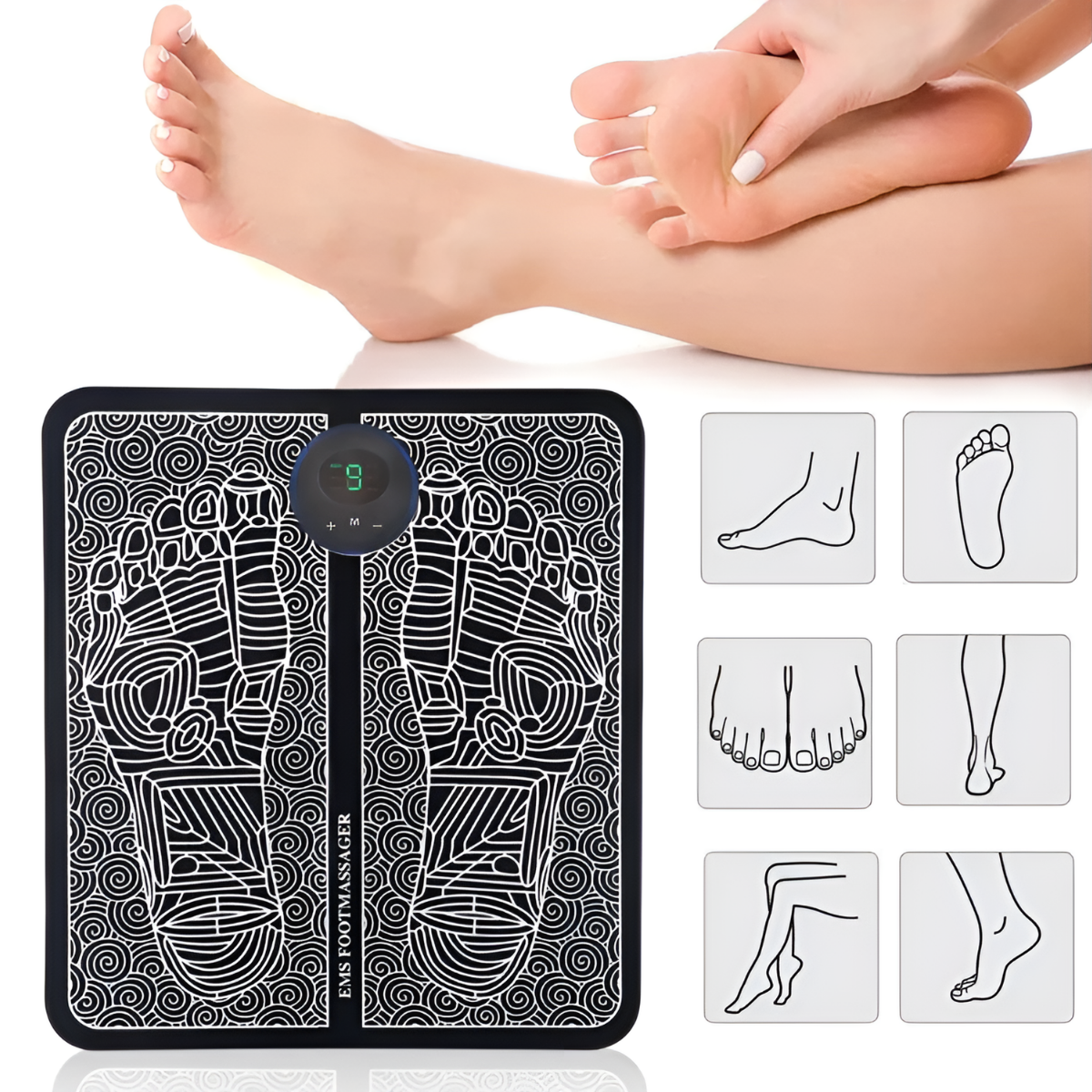 Tapete Massageador Elétrico Foot Pads