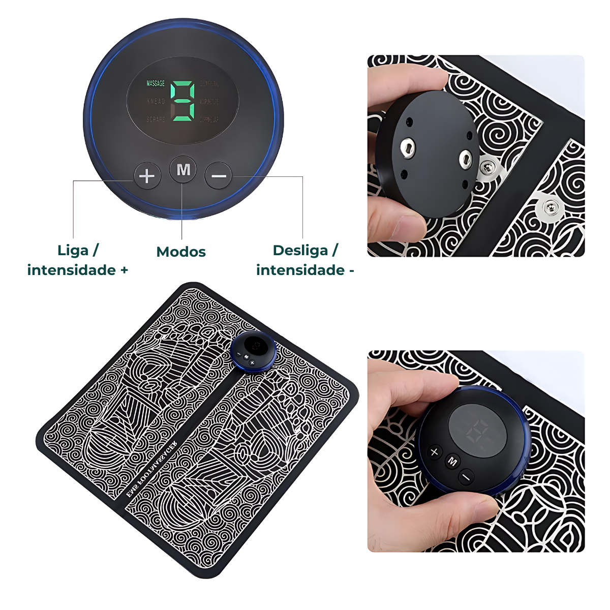 Tapete Massageador Elétrico Foot Pads