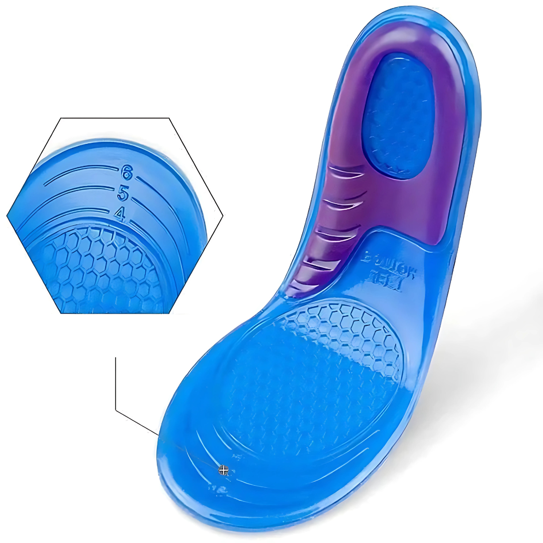 Palmilha MaxGel com tecnologia de gel de silicone para amortecimento diário